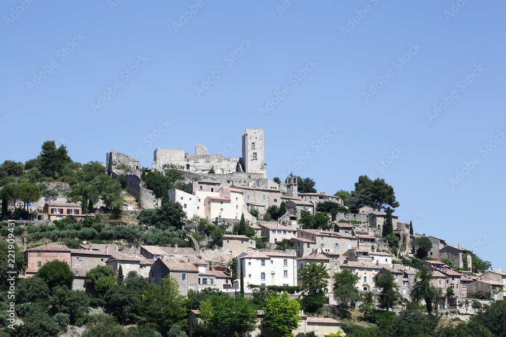 View of the village of Lacoste in Provence, Luberon, France