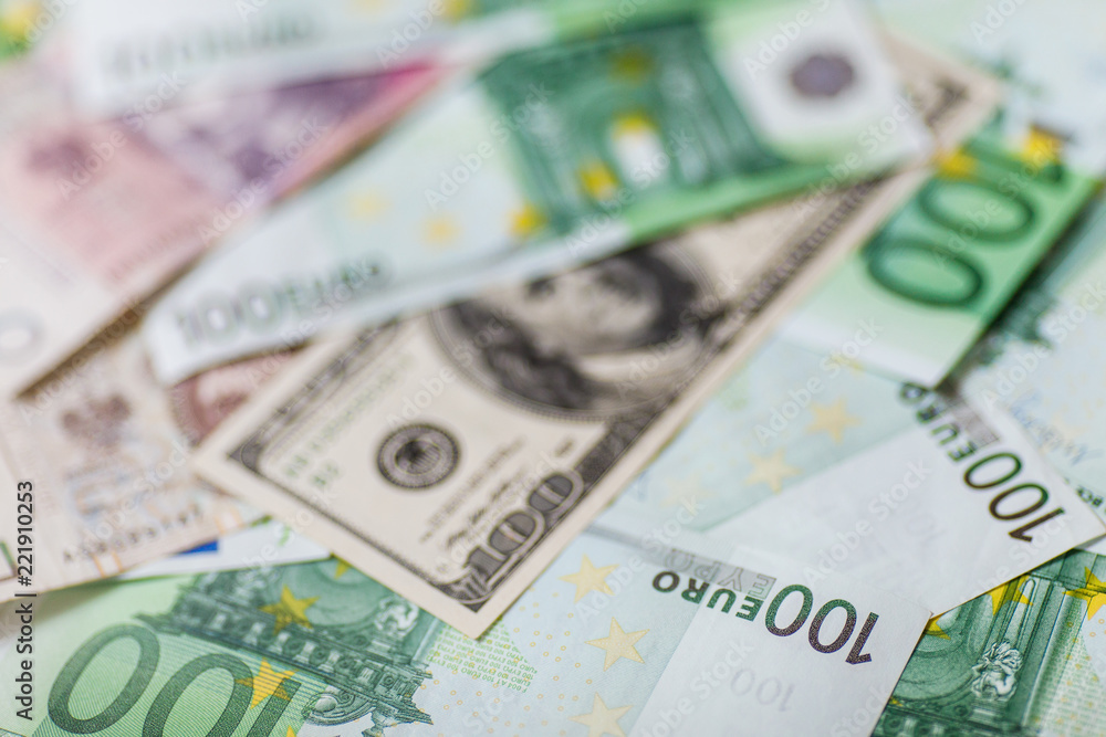 Euro Money. euro cash background. Several hundred euro banknotes Euro Money. euro cash background. Several hundred euro banknotes