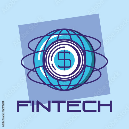 sphere planet with fintech