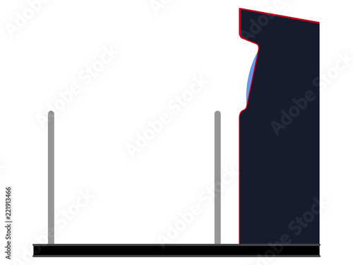 Isolated arcade dance machine. Vector illustration design