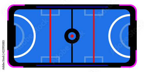 Isolated air hockey table for arcade. Vector illustration design