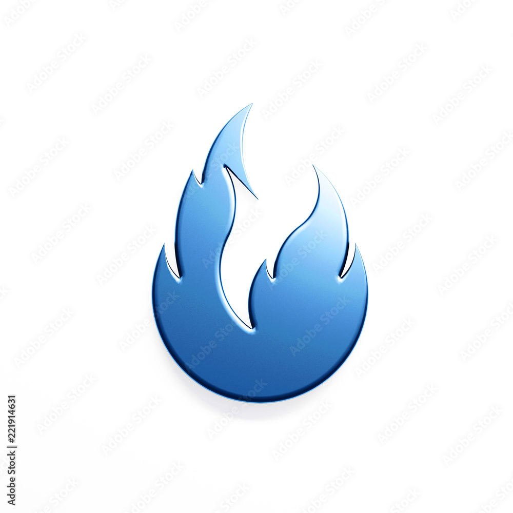 Blue fire flame with negative space. 3D render illustration Blue fire flame with negative space. 3D render illustration