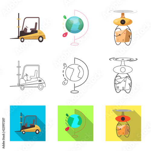 Vector illustration of goods and cargo icon. Set of goods and warehouse stock symbol for web.