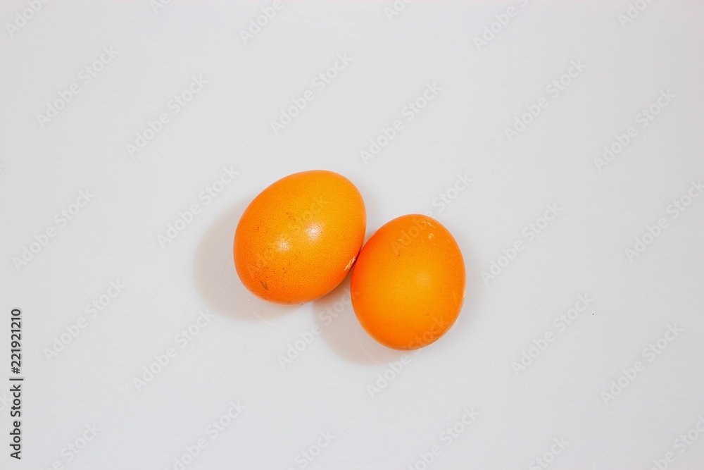 2 eggs on a white background. Isolate. 2 eggs on a white background. Isolate.