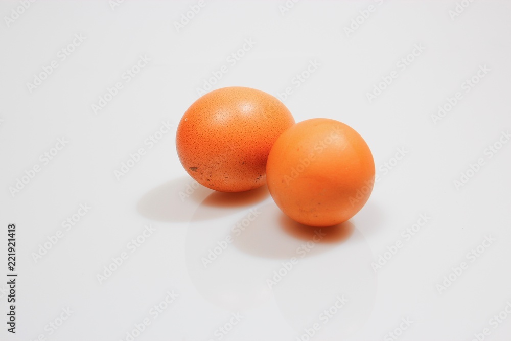 2 eggs on a white background. Isolate. 2 eggs on a white background. Isolate.