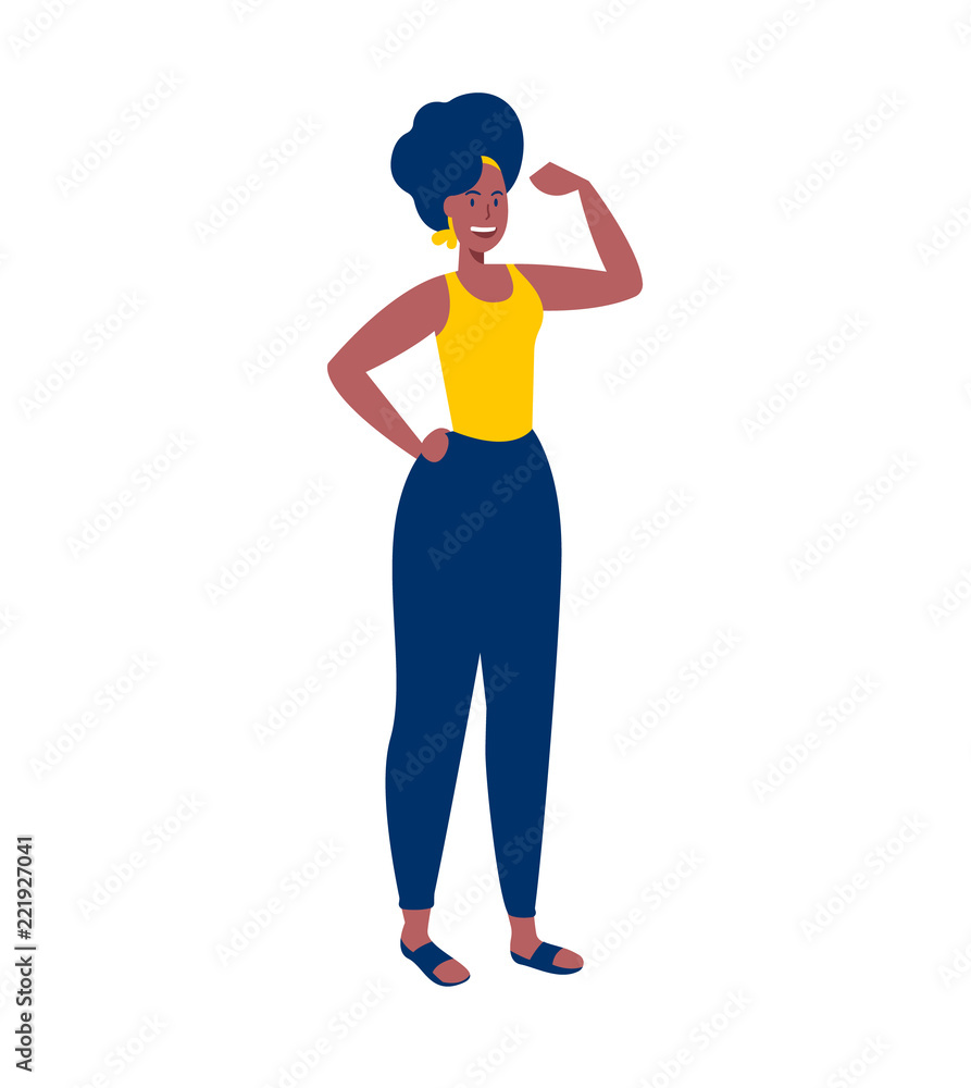 Strong girl concept flexing arm for women power Strong girl concept flexing arm for women power