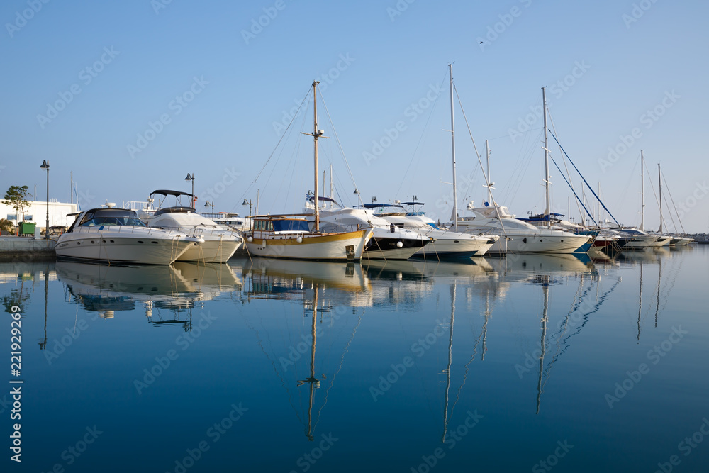 Marina with yachts