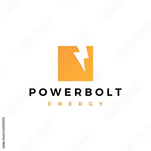 lightning bolt power logo vector icon symbol sign