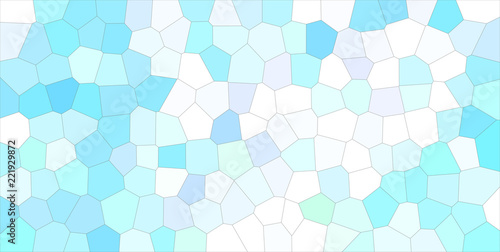 Useful abstract illustration of blue, green and white light Middle size hexagon. Handsome background for your work.