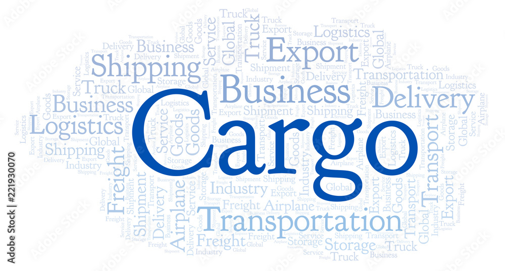Fototapeta premium Cargo word cloud.