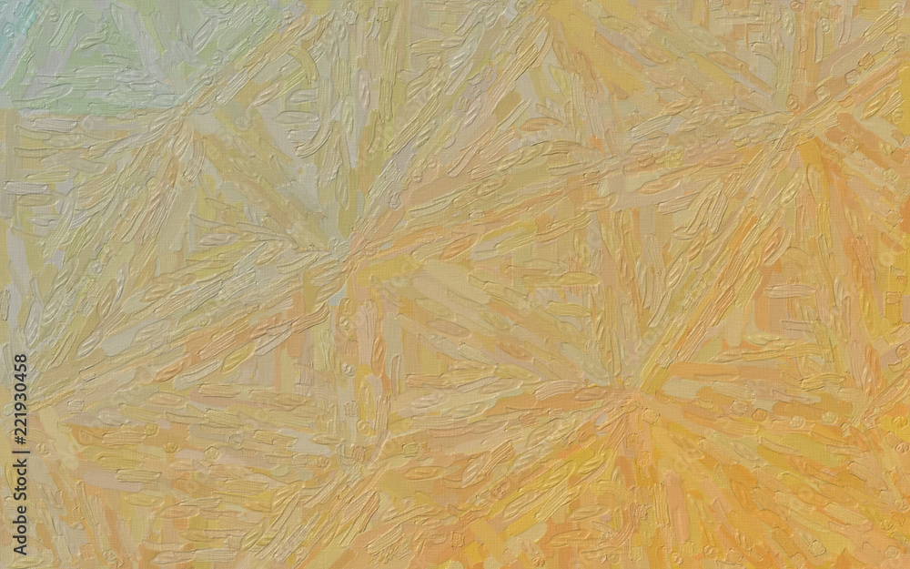 Fototapeta premium Illustration of marigold and yellow Impasto with large brush background.