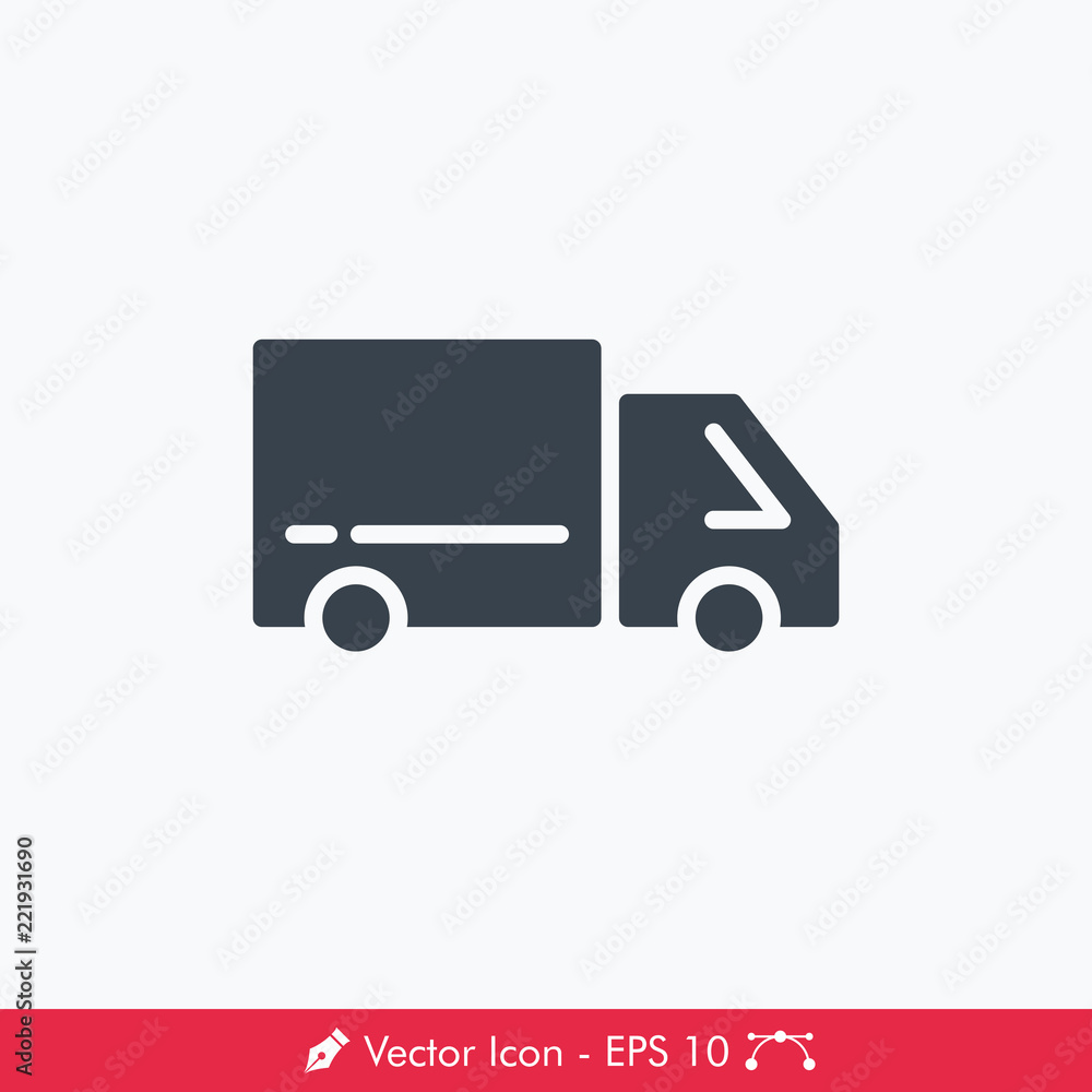 Delivery Truck (Pickup Box Car) Icon / Vector Delivery Truck (Pickup Box Car) Icon / Vector