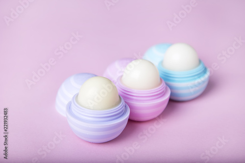 Lip care balm. Lip skin care concept