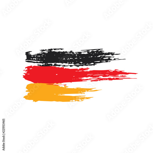 Germany flag, vector illustration on a white background