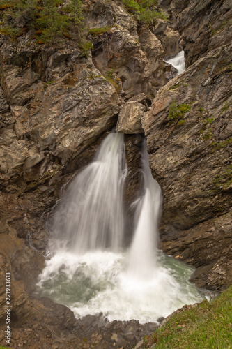 Wasserfall in der Plimaschlucht im Martelltal, Südtirol
