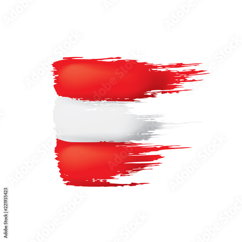 Austria flag, vector illustration on a white background
