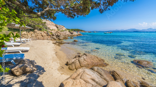 Fototapeta Naklejka Na Ścianę i Meble -  Spiaggia Capriccioli, beach of Emerald coast, east Sardinia island, Italy