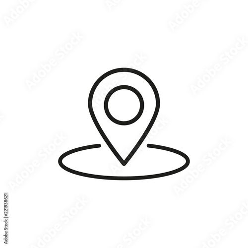 Map pin icon, location symbol outline vector illustration Free Download Map pin icon, location symbol outline vector illustration - GFXLoad