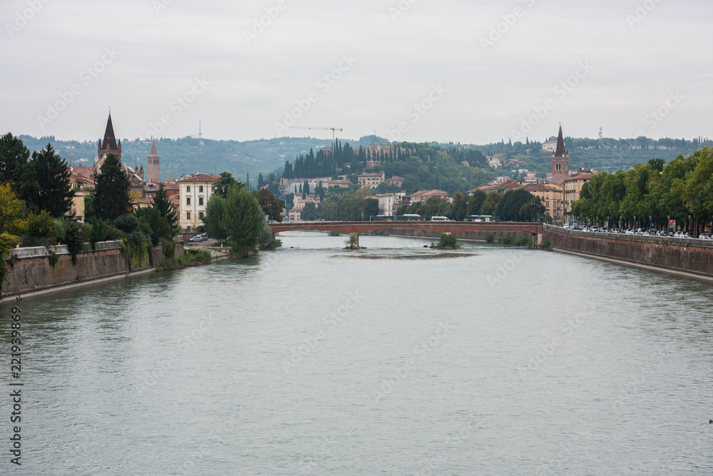 View Verona Italy cloudy day