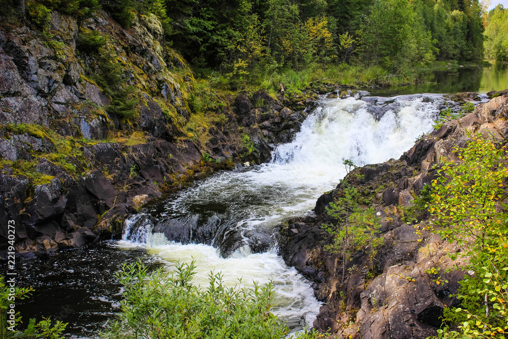 Водопад Кивач. Карелия. the Kivach waterfall Karelia Водопад Кивач. Карелия. the Kivach waterfall Karelia