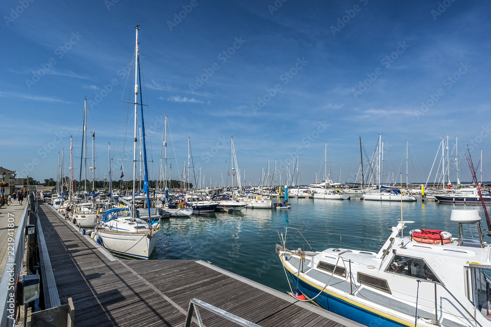 Yarmouth marina on the Isle of Wight in England