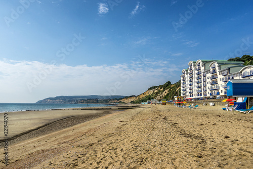 Sandown beach on the isle of wight in England photo