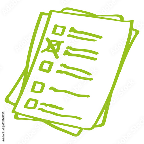 Handgezeichnetes Formular in hellgrün