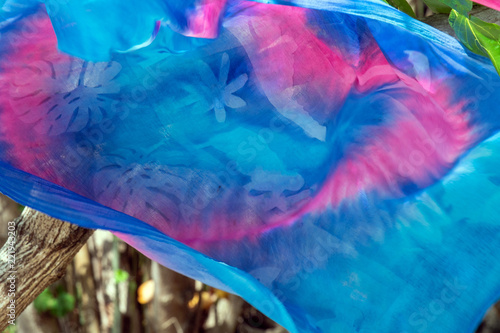 Εκτύπωση καμβά Colorful Polynesian sarong hand made