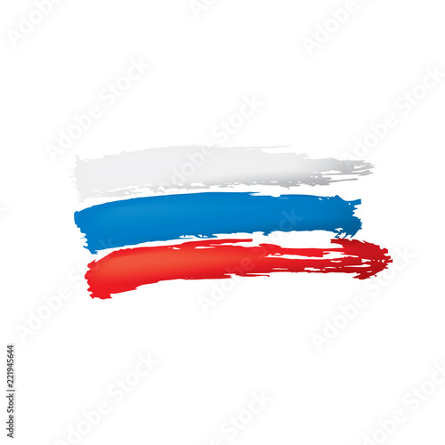 Russia flag  vector illustration on a white background