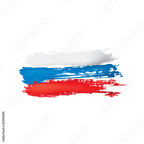 Russia flag  vector illustration on a white background