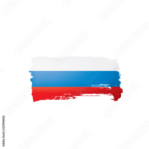 Russia flag  vector illustration on a white background