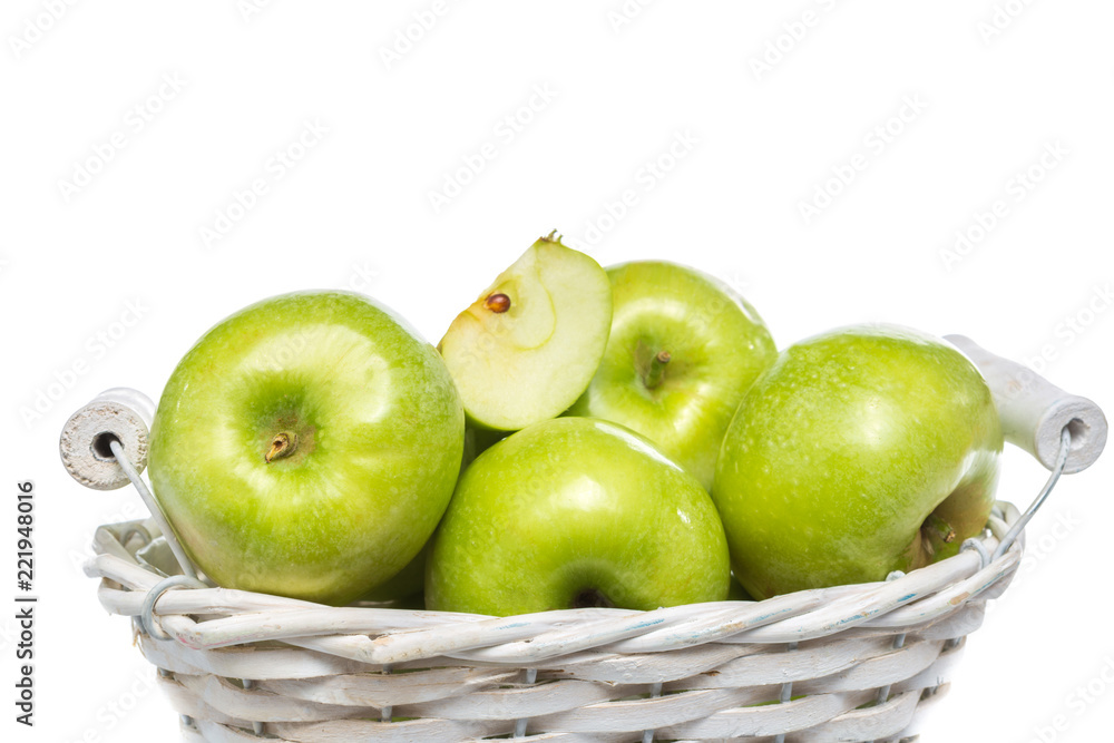 Fresh Green Apple Isolated on White Background Fresh Green Apple Isolated on White Background