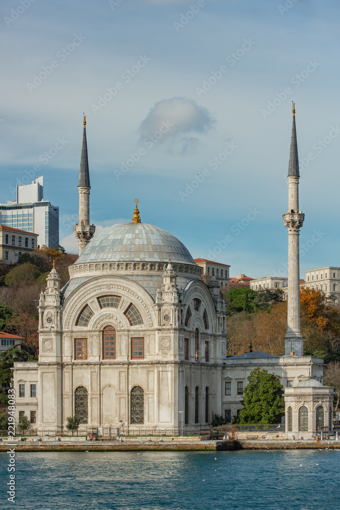 Dolmabahce Mosque (Aka Bezmi Alem Valide Sultan Mosque) in Istanbul Turkey