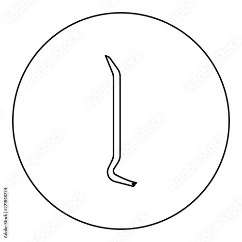 Pinch bar icon black color in round circle