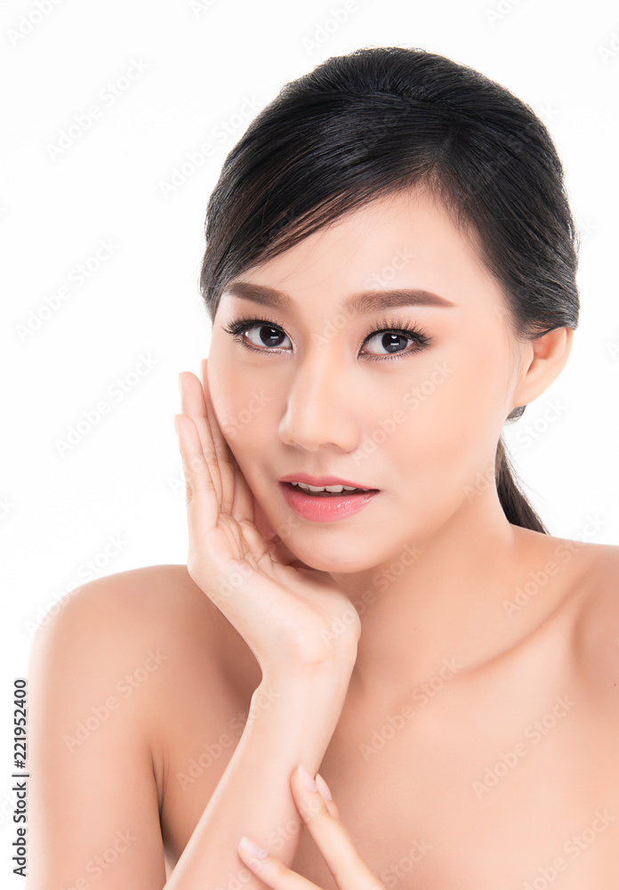 Beautiful Young Asian Woman with Clean Fresh Skin Beautiful Young Asian Woman with Clean Fresh Skin
