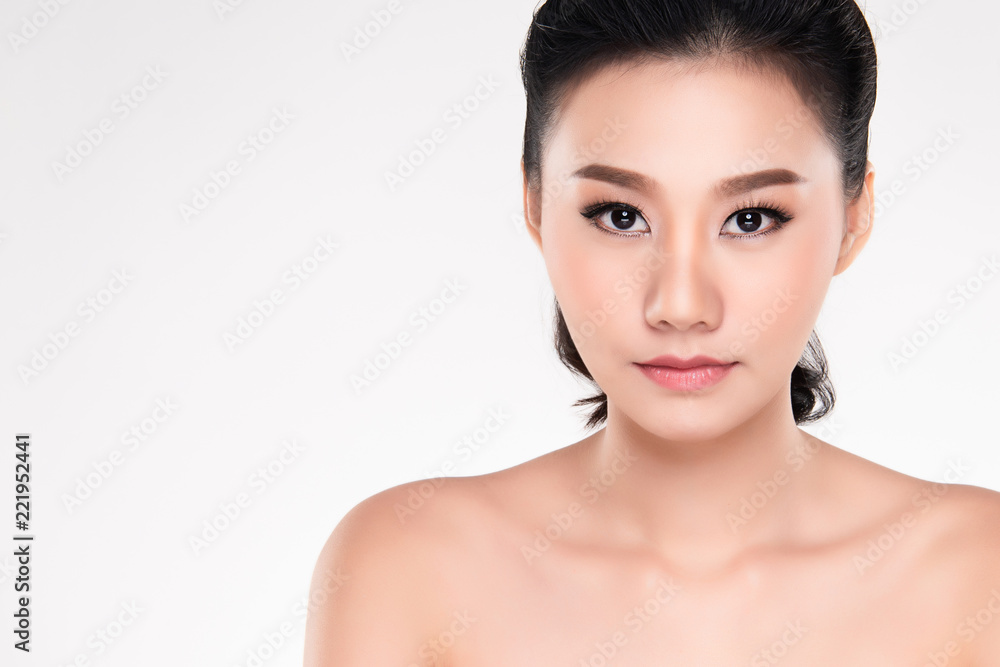 Beautiful Young Asian Woman with Clean Fresh Skin Beautiful Young Asian Woman with Clean Fresh Skin
