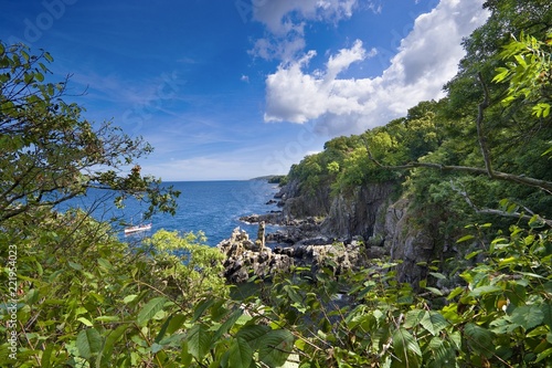 Sheer cliffs of the norther...
