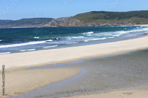 rostro beach  finisterre  praia do rostra on the coast of death  costa da morte  in galicia  spain