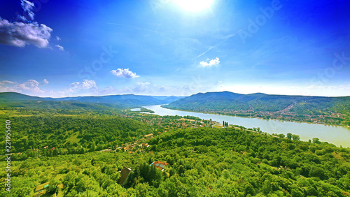 Wallpaper Mural Beautiful panoramic image of the river valley of Duna, at Visegrad, Hungary. Torontodigital.ca