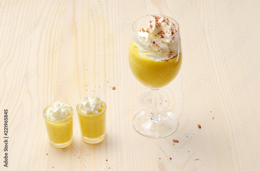Italian cream hot drink - Bombardino. Europe. Italian cream hot drink - Bombardino. Europe.