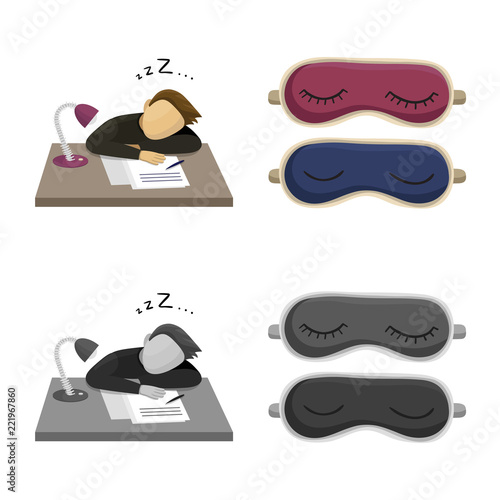 Vector illustration of dreams and night sign. Collection of dreams and bedroom stock vector illustration.