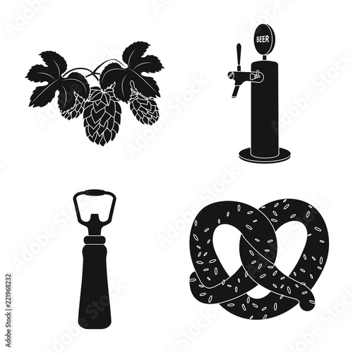 Vector illustration of pub and bar symbol. Collection of pub and interior stock symbol for web.
