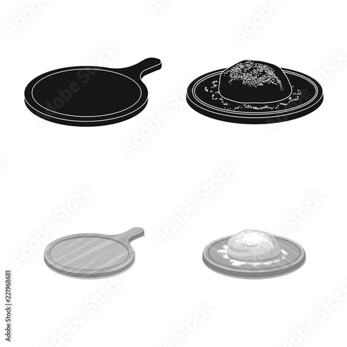 Vector design of pizza and food icon. Collection of pizza and italy stock symbol for web.