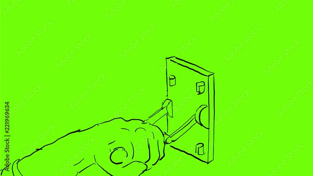 2d Animation motion graphics showing a hand pulling down a vintage ...