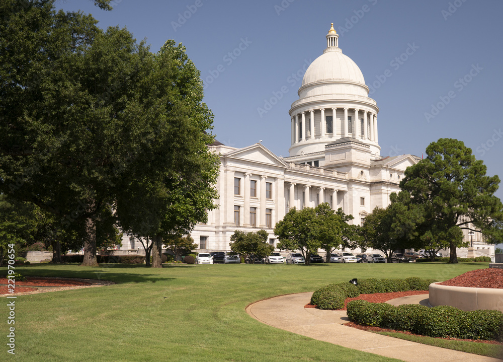 State Capitol Building Grounds Landscape Little Rock Arkansas USA