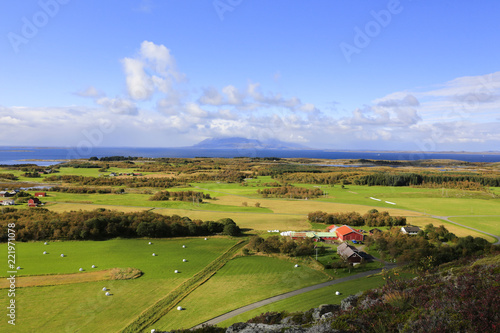 Farmland in Bronnoy municipality in Northern Norway