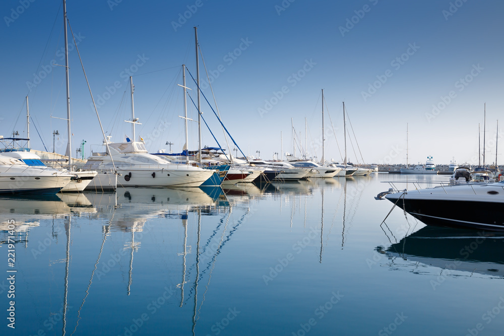 Marina with yachts