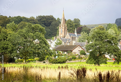 St Mary's Church across the fields, Moffat, Dumfries and Galloway, Scotland, UK.