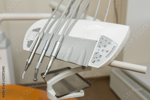 Closeup of a modern dentist tools, burnishers. 