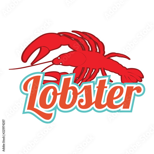 lobster logo for lobster festival isolated on white background